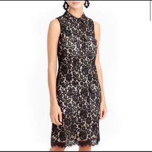 J. Crew black lace collared dress
